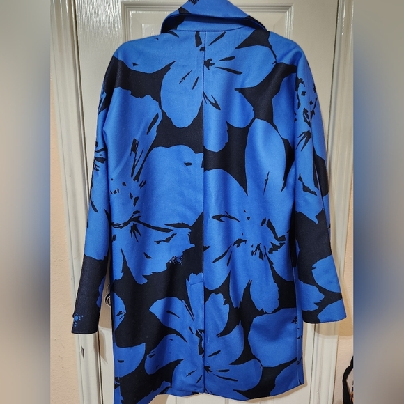 Etcetera Lobelia Floral Button Front Coat Oversized Size 2 - Picture 8 of 10